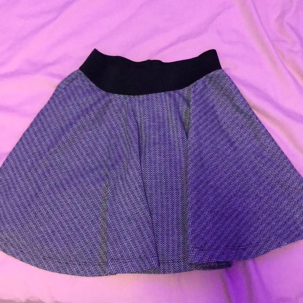 black and white skater skirt